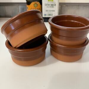 Cermer Terra Cotta Ramekins Set‎ of 4 UNUSED